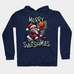 Merry Swishmas - Basketball Santa Hoodie